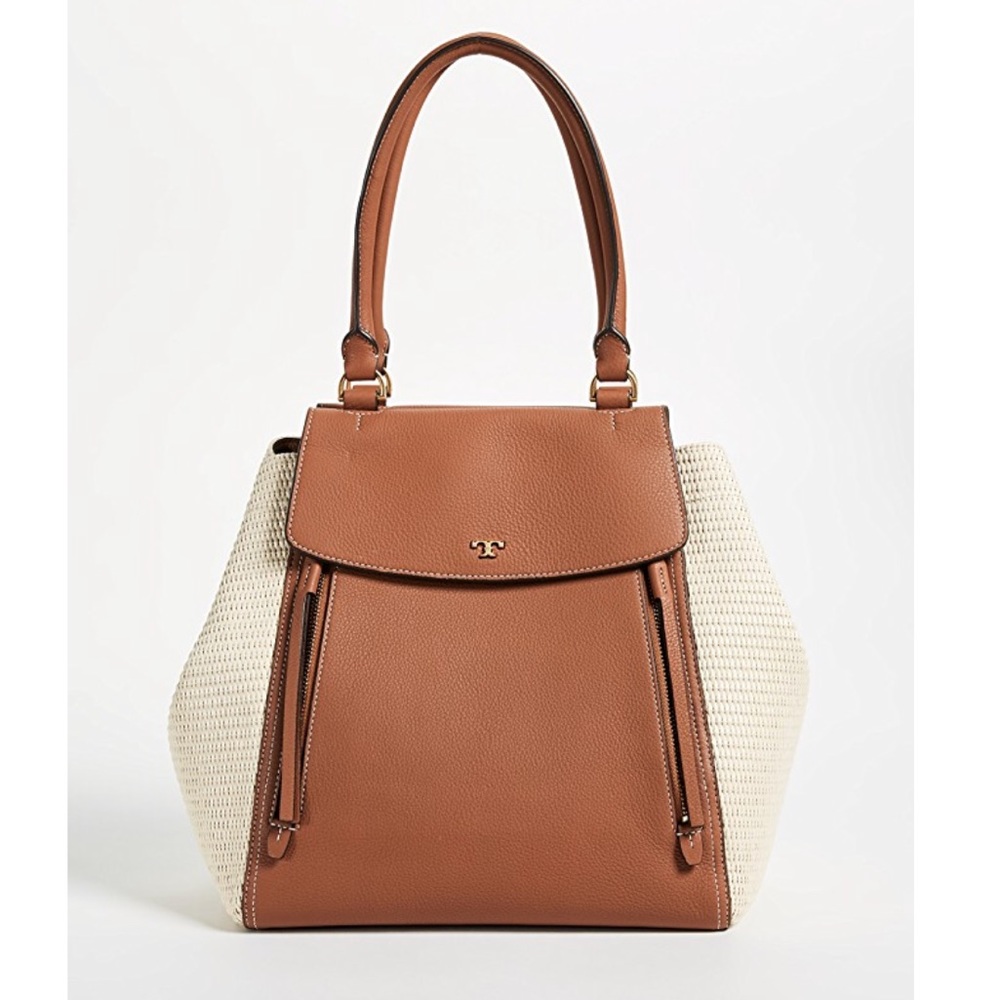 NEW Tory Burch Half Moon Straw Tote 👜
